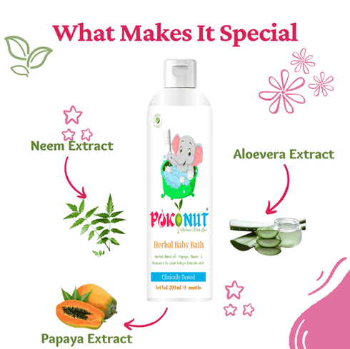 Pokonut Herbal Baby Bath 100ml Fably