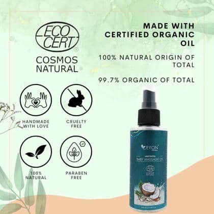 Organic Natural Baby massage oil
