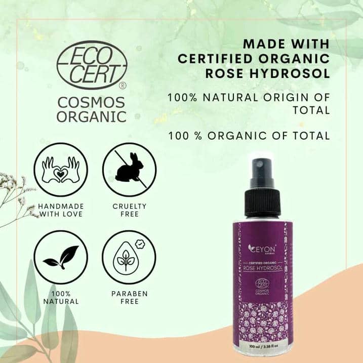 Rose Water/ Rose Hydrosol A Certified Organic Product Ceyon naturaa