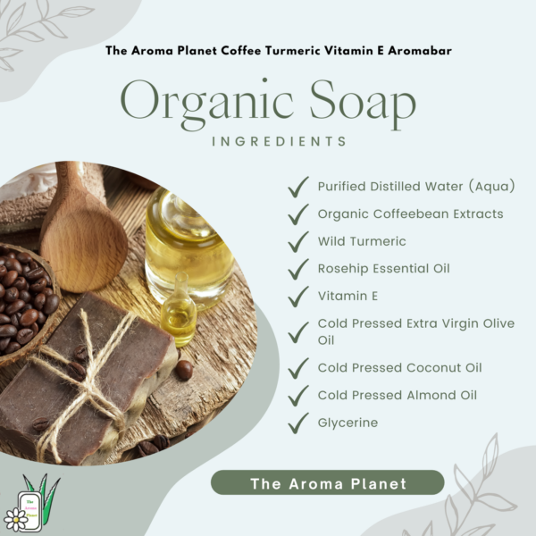 The Aroma Planet Coffee Turmeric Vitamin E Aromabar- Ingredients