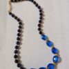 Blue agate beads necklace