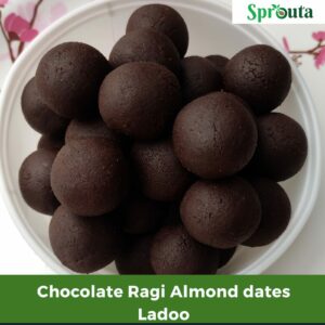Chocolate Ragi Almond Dates ladoo