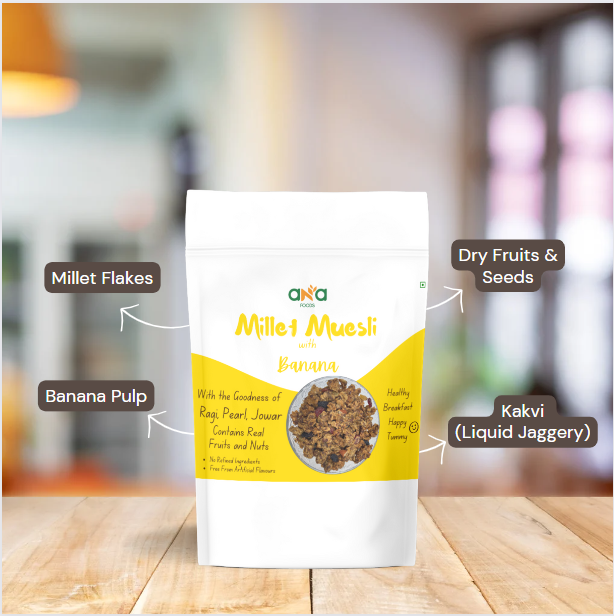 Ana Foods Millet Muesli with Banana