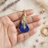 FABLY Botanical Necklace with Butterfly Pea Flowers in Resin