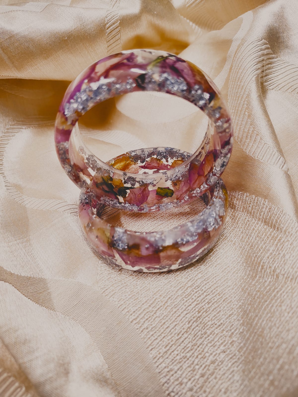 FABLY Botanical bangle Flowers in Resin