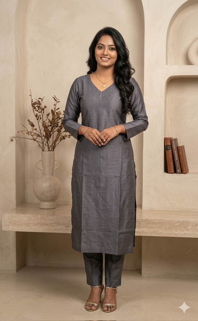 FABLY cotton silk kurta