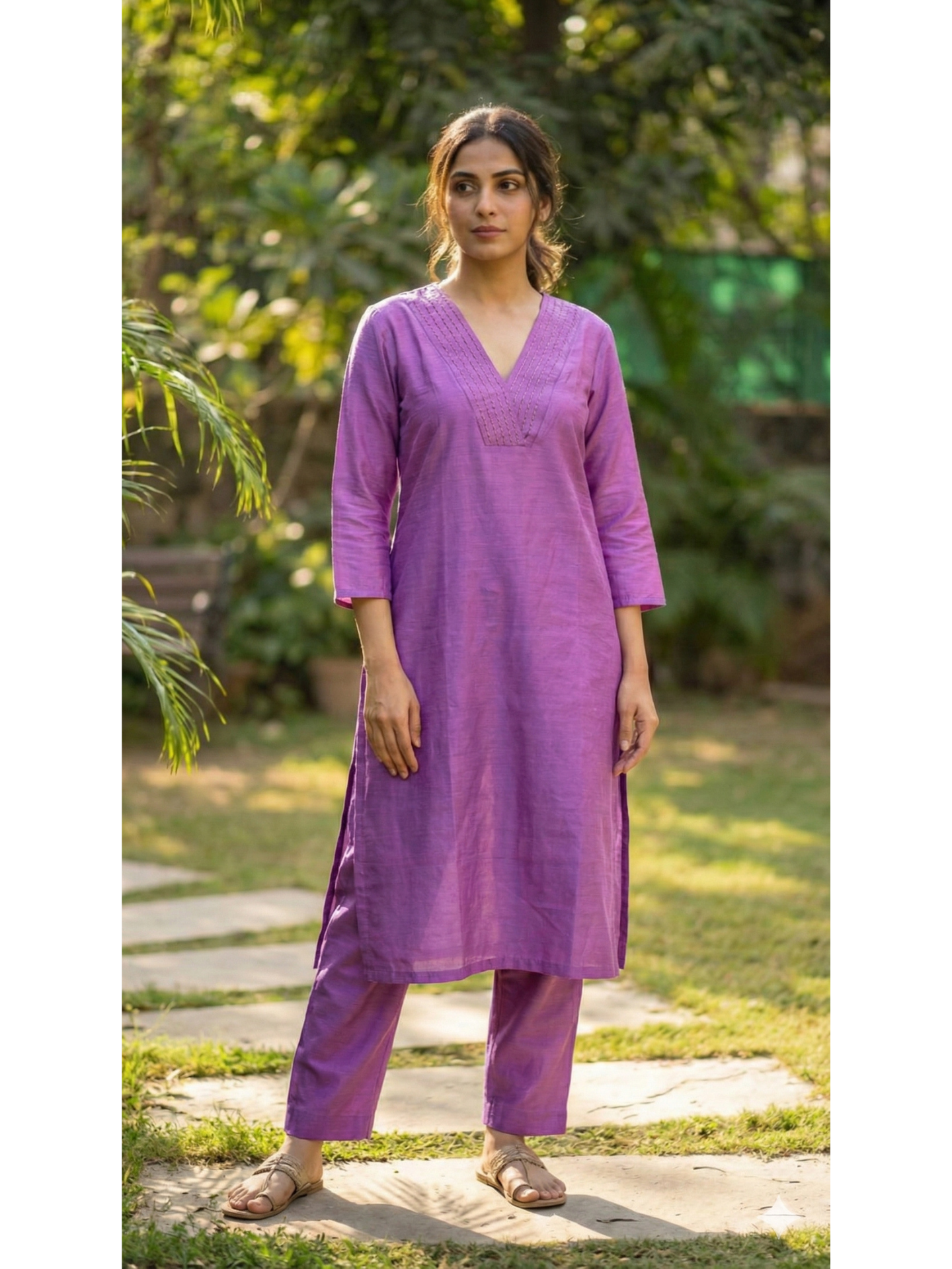 FABLY Silk cotton suit