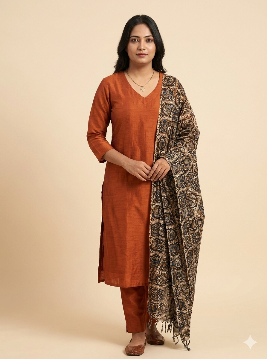 FABLY orange silk cotton